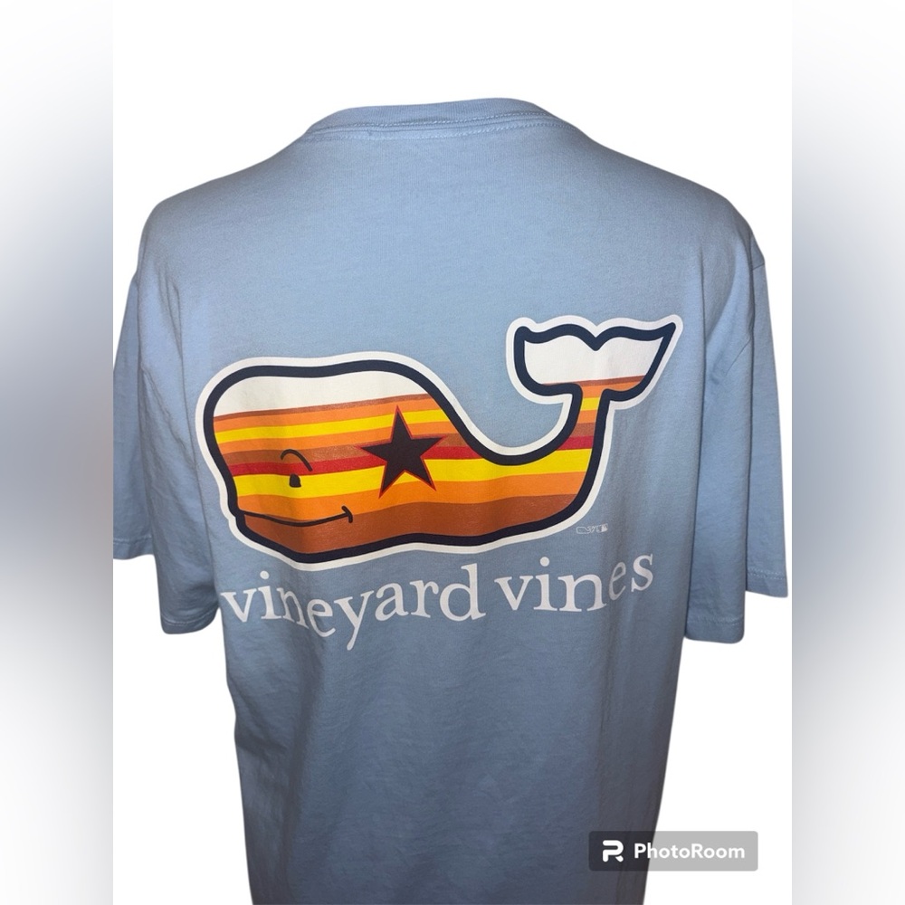 Houston Astros Vineyard Vines Filled In Whale Shirt SZ SM